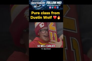 This is why we say hockey is the best sport. Good work, Dustin Wolf, Calgary #Flames #NHL #Hockey