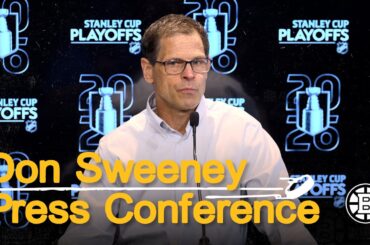 Don Sweeney speaks with media ahead of first round playoff matchup against Buffalo Sabres