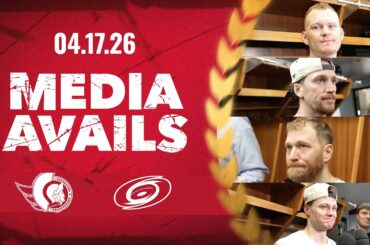 Brady Tkachuk, Thomas Chabot, Claude Giroux, Tim Stützle, Travis Green Media Availability