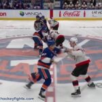 Brady Tkachuk vs Anders Lee | Apr 11, 2026 | Ottawa Senators at New York Islanders