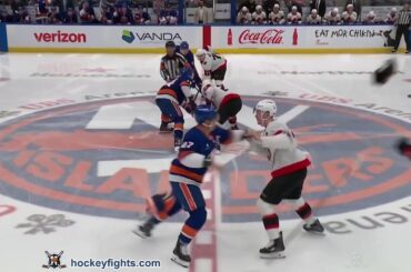 Brady Tkachuk vs Anders Lee | Apr 11, 2026 | Ottawa Senators at New York Islanders