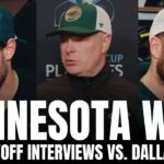 Jesper Wallstedt, Filip Gustavsson & John Hynes Share First Thoughts on Dallas vs. Minnesota Series