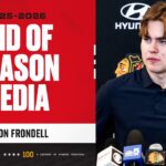 Anton Frondell END OF SEASON media 🎙️| Chicago Blackhawks