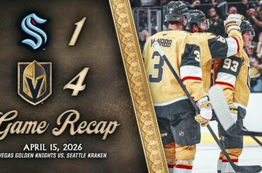 HIGHLIGHTS | Vegas Golden Knights 4, Seattle Kraken 1 | April 15, 2026