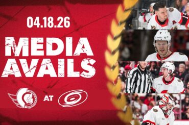 Drake Batherson, Brady Tkachuk, Linus Ullmark, Jake Sanderson, Travis Green Postgame Media vs CAR