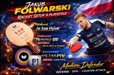 Long Pips Modern Defender - Jakub Folwarski | Racket Setup & Playstyle #longpips #moderndefender