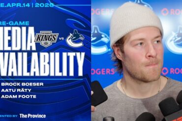 Brock Boeser, Aatu Räty & Adam Foote Pre-Game Media | Canucks vs. Kings (Apr 14 2026)
