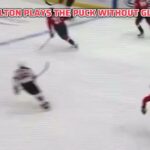 DOUGIE HAMILTON TOSSES HIS GLOVES TO THE ICE; PLAYS THE PUCK BAREHANDED #NJDevils