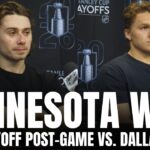 Quinn Hughes & Kirill Kaprizov Recap Minnesota Wild IMPRESSIVE 6-1 GM1 Win vs. Dallas Stars