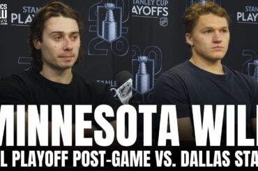 Quinn Hughes & Kirill Kaprizov Recap Minnesota Wild IMPRESSIVE 6-1 GM1 Win vs. Dallas Stars