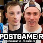 Nathan MacKinnon & Avs PRAISE Scott Wedgewood, Chippy Game & HAPPY After Game 1 WIN vs LA Kings