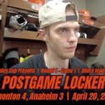Troy Terry: "It's hard to swallow, but... I think we proved it to ourselves" | Ducks Game 1 Postgame