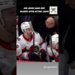 Artem Zub injures himself with a hit on Seth Jarvis and left Game One!