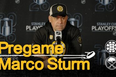 Marco Sturm talks ahead of Round 1, Game 2 in Buffalo