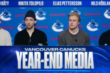 Aatu Räty, Nikita Tolopilo, D Elias Pettersson & Nils Hoglander Year-End Media 2025.26