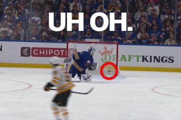 Bruins score FROM CENTER ICE!