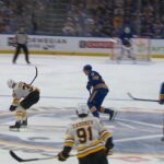 Morgan Geekie Gets a Bounce From Center Ice