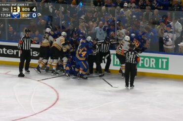 Charlie McAvoy Low Hit on Beck Malenstyn Sparks a Fight