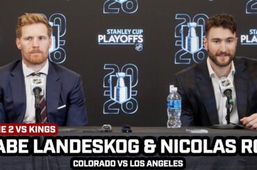 Gabe Landeskog & Nicolas Roy Press Conference After Avs OT Game 2 WIN vs LA Kings