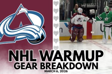NHL Warmup & Gear Breakdown | Colorado Avalanche | Mackenzie Blackwood & Scott Wedgewood