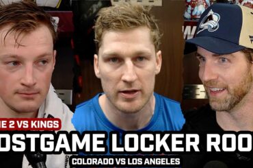 Nathan MacKinnon & Avs HAPPY After Game 2 OT WIN vs LA Kings at Home To Go Up 2-0