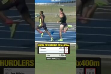 Caleb Dean and Trevor Bassitt running 44s splits on Tom Jones 4x400m