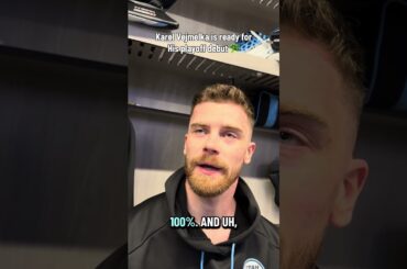 Karel Vejmelka is ready to make his playoff debut against the Vegas Golden Knights