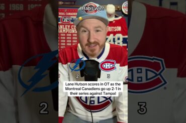 Habs defeat the Bolts in OT to take a 2-1 series lead!!