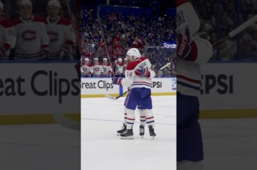 First NHL playoff goal for Lane Hutson #Shorts