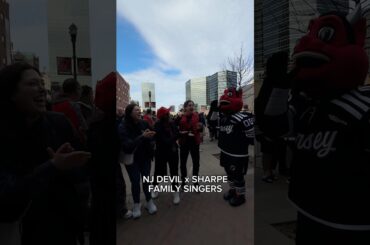 Pitch Perfect🎶 #shorts #njdevils #njdevil #hockey #scale #sharpefamilysingers #singing #mascot #nhl