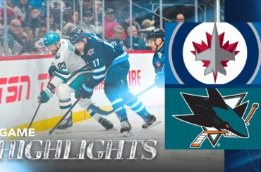 Winnipeg Jets vs. San Jose Sharks - Game Highlights