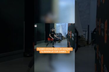 Flames goalie Devin Cooley brings a VR headset on the road with him to get ready for games 🤯
