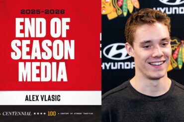 Alex Vlasic END OF SEASON media 🎙️ | Chicago Blackhawks