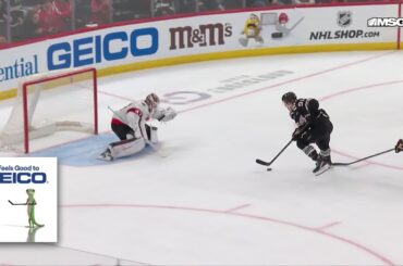 Dawson Mercer scores a shorthanded goal against the Ottawa Senators