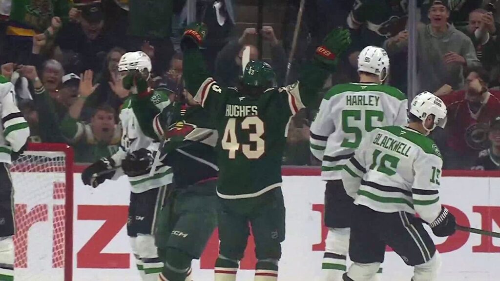QUINN HUGHES strikes first in Game 6!