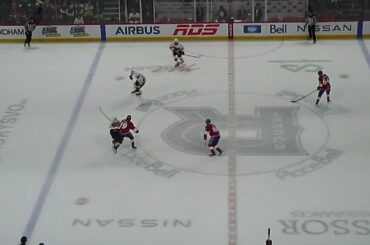 Arthur Kaliyev of the Belleville Senators scores in overtime to win the game vs. the Laval Rocket