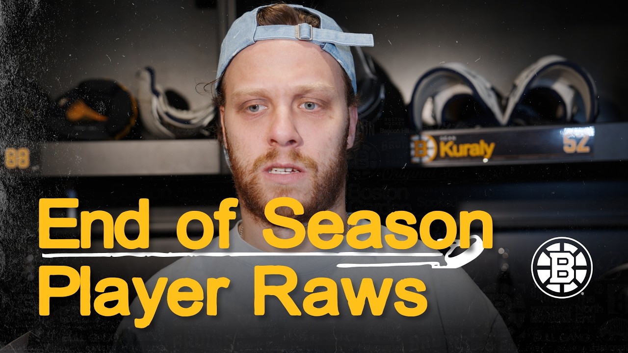 David Pastrnak, Nikita Zadorov & Henri Jokiharju speak to the media on the final day of the season.