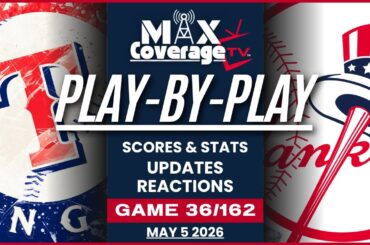 🔴LIVE - Texas Rangers vs New York Yankees - Play-By-Play & Reactions (5/5/26)