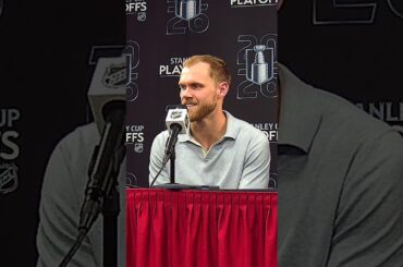 Carolina Hurricanes forward Nikolaj Ehlers discusses his power play goal vs the Philadelphia Flyers