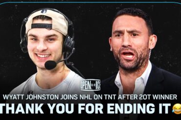Biz & The Crew Thank Wyatt Johnston After 2OT Winner 😂 | NHL on TNT