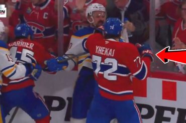 Watch - Arber Xhekaj Throws BIG Punches At Sam Carrick | Montreal Canadiens vs Sabers Fight Today