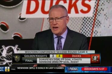 Anaheim Ducks defend home ice in Game 4, even series with Golden Knights