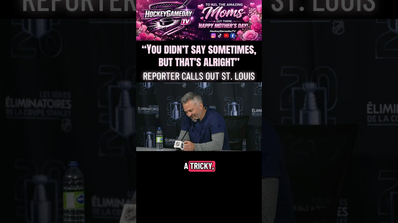 Reporter calls out Montreal #Canadiens coach St. Louis 😆 #NHL #Hockey #fyp #Sabres
