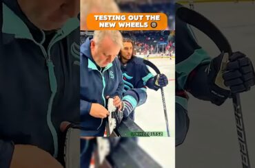 Brandon Tanev zooming around the rink with his new blades 😂 #hockey #nhl #sports #shorts