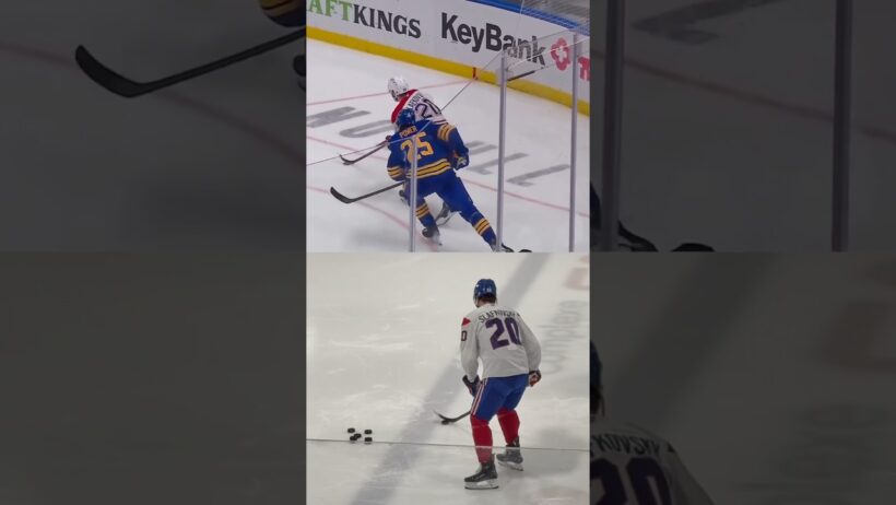 Slafkovsky sets up Suzuki with an incredible one hand backhand assist!! 🍎🤯
