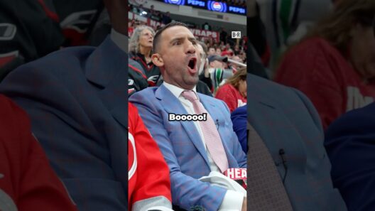Biz in the crowd at Canes-Canadiens Game 2 🗣️