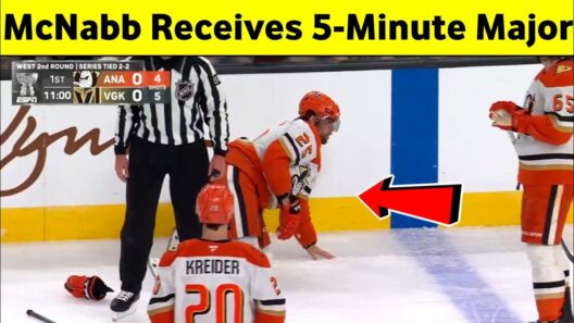 Brayden McNabb Receives 5-Minute Major For Hit On Ryan Poehling, Golden Knights vs Ducks NHL