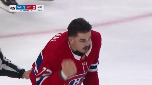 Sam Carrick vs Arber Xhekaj (SPORTSNET Feed & TVA SPORTS Montreal Feed) Oct 18, 2025