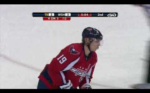 03/04/2010 Nicklas Backstrom sacrifices himself for the team