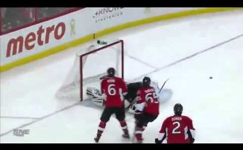 Valeri Nichushkin Knees Craig Anderson In The Head - November 3rd, 2013